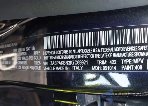 2019 Alfa Romeo Stelvio Ti Sport Awd из США, поврежденный, VIN ZASPAKBN3K7C69921